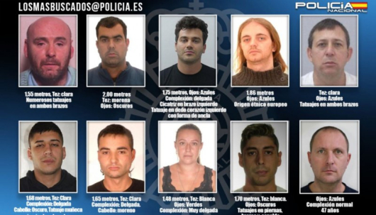 Испанската Национална полиция започна кампания за залавянето на десетте най-издирвани
