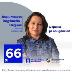 Димитрина Хаджиева - Недина е кандидат за кмет на община